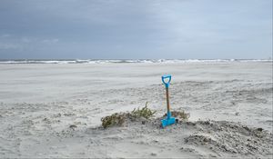 Preview wallpaper beach, sand, paddle, sea, landscape