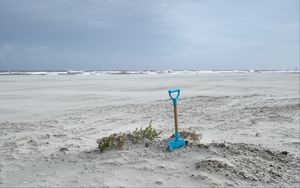 Preview wallpaper beach, sand, paddle, sea, landscape