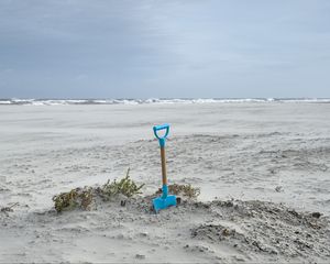 Preview wallpaper beach, sand, paddle, sea, landscape