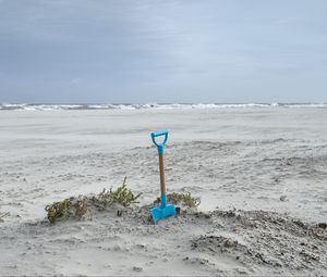 Preview wallpaper beach, sand, paddle, sea, landscape