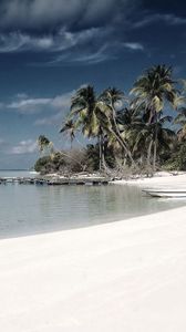 Preview wallpaper beach, sand, palm trees