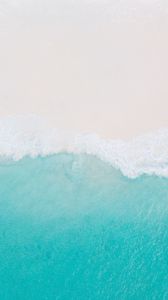 Preview wallpaper beach, sand, sea, waves, aerial view