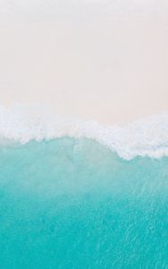 Preview wallpaper beach, sand, sea, waves, aerial view