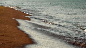 Preview wallpaper beach, sand, sea, waves, water