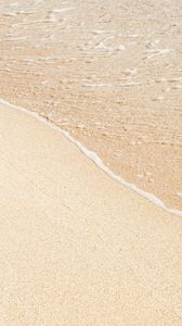 Preview wallpaper beach, sand, sea, waves, brown