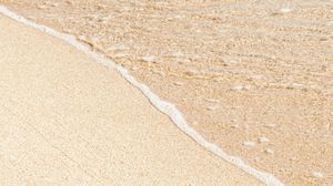 Preview wallpaper beach, sand, sea, waves, brown