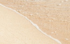 Preview wallpaper beach, sand, sea, waves, brown