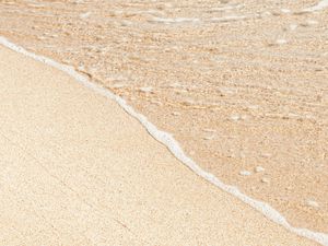 Preview wallpaper beach, sand, sea, waves, brown