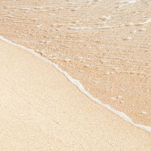 Preview wallpaper beach, sand, sea, waves, brown