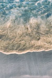 Preview wallpaper beach, sand, sea, water, waves, aerial view