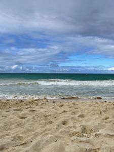 Preview wallpaper beach, sand, sea, waves, water, landscape