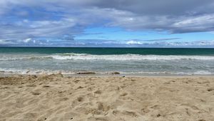 Preview wallpaper beach, sand, sea, waves, water, landscape
