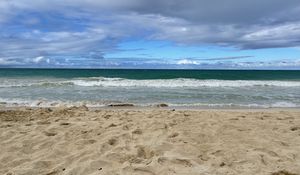 Preview wallpaper beach, sand, sea, waves, water, landscape