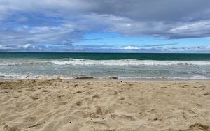 Preview wallpaper beach, sand, sea, waves, water, landscape