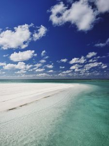 Preview wallpaper beach, sand, shoal, island, tropics, maldives