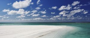 Preview wallpaper beach, sand, shoal, island, tropics, maldives