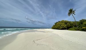 Preview wallpaper beach, sand, tropics, nature