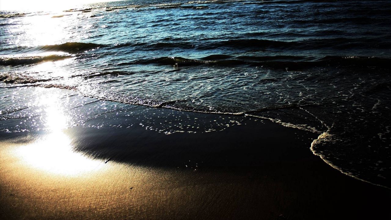 Wallpaper beach, sand, water, sea, whisper, waves