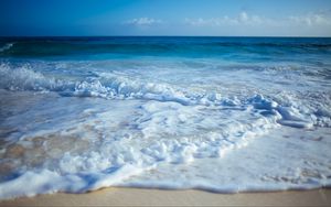 Preview wallpaper beach, sand, waves, surf