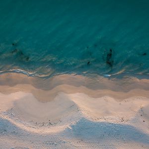 Preview wallpaper beach, sea, aerial view, sand, water