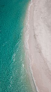Preview wallpaper beach, sea, aerial view, water, sand