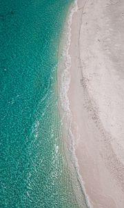 Preview wallpaper beach, sea, aerial view, water, sand