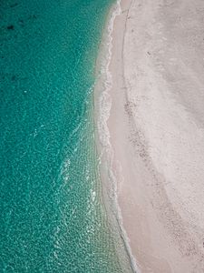 Preview wallpaper beach, sea, aerial view, water, sand