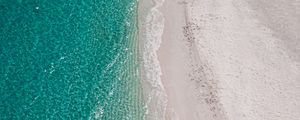 Preview wallpaper beach, sea, aerial view, water, sand