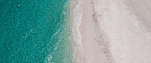 Preview wallpaper beach, sea, aerial view, water, sand