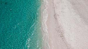 Preview wallpaper beach, sea, aerial view, water, sand