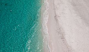 Preview wallpaper beach, sea, aerial view, water, sand