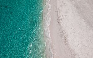 Preview wallpaper beach, sea, aerial view, water, sand