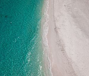 Preview wallpaper beach, sea, aerial view, water, sand