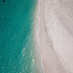 Preview wallpaper beach, sea, aerial view, water, sand