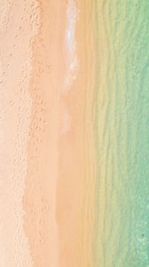 Preview wallpaper beach, sea, aerial view, sand, waves