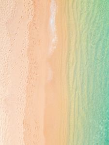 Preview wallpaper beach, sea, aerial view, sand, waves