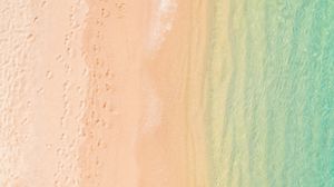 Preview wallpaper beach, sea, aerial view, sand, waves