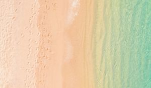 Preview wallpaper beach, sea, aerial view, sand, waves