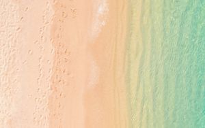 Preview wallpaper beach, sea, aerial view, sand, waves