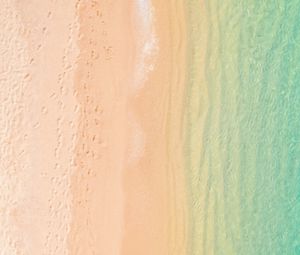 Preview wallpaper beach, sea, aerial view, sand, waves