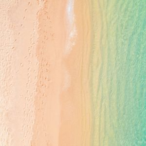 Preview wallpaper beach, sea, aerial view, sand, waves