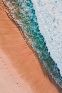 Preview wallpaper beach, sea, aerial view, waves, surf