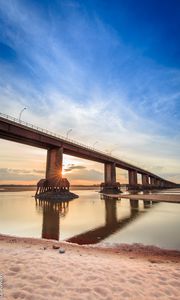 Preview wallpaper beach, sea, bridge, landscape