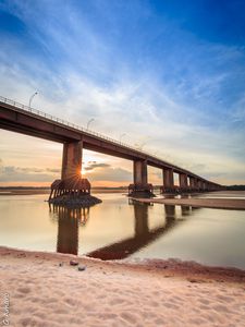 Preview wallpaper beach, sea, bridge, landscape