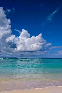 Preview wallpaper beach, sea, clouds, summer, landscape