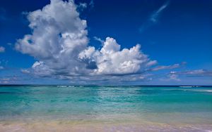 Preview wallpaper beach, sea, clouds, summer, landscape