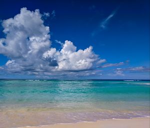 Preview wallpaper beach, sea, clouds, summer, landscape