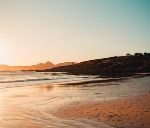 Preview wallpaper beach, sea, coast, waves, landscape