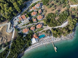 Preview wallpaper beach, sea, houses, villas, aerial view