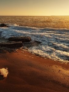 Preview wallpaper beach, sea, ice floe, sand